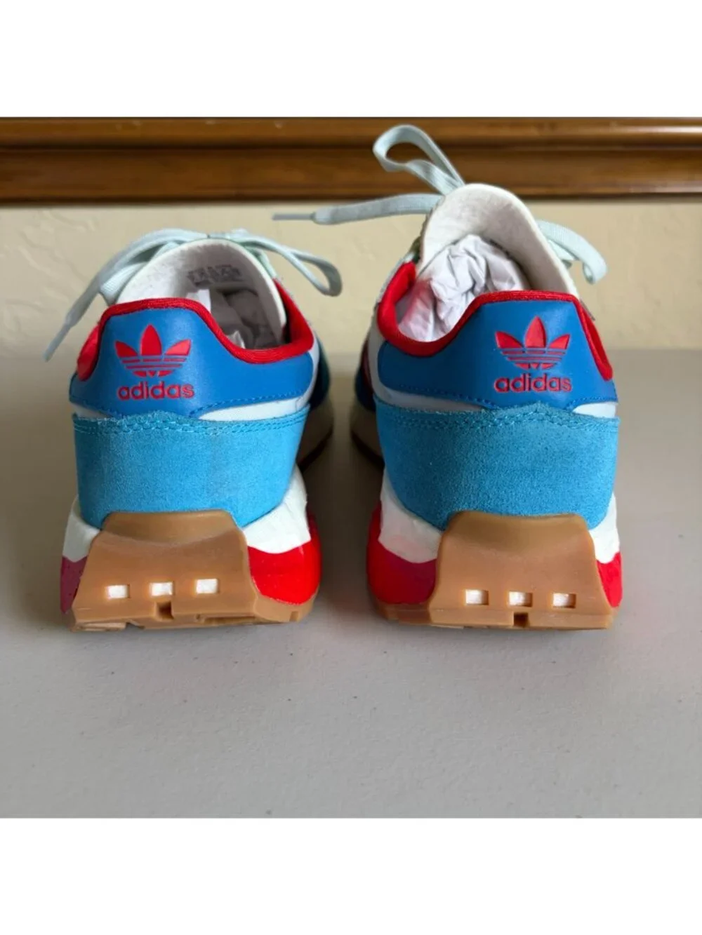 Adidas Retropy E5 Sneakers Men's US8 Blue Tint Vivid Red GY4489 Boost Foam